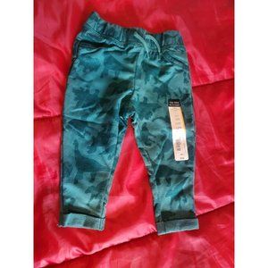 Okie doki baby jogger pants size 12m green lake dinosaur pattern nwot